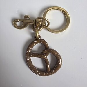 Brown Pretzel Keychain